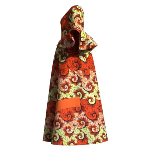 Image of iooiooi Womens African Print Party Maxi Dress Ankara Long Dress & Headwrap | Ankara Print Maxi Dress for Women,Flared Bell Sleeve Party Gown