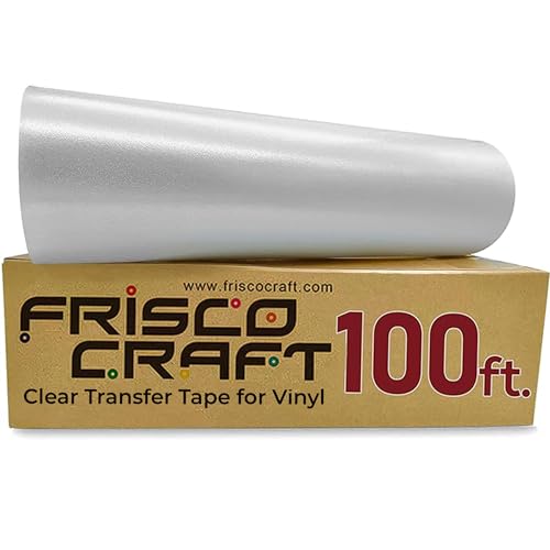 Frisco Craft C-370 Clear Transfer Tape for Vinyl 12' x 100 Feet Clear Lay Flat | Application Tape...