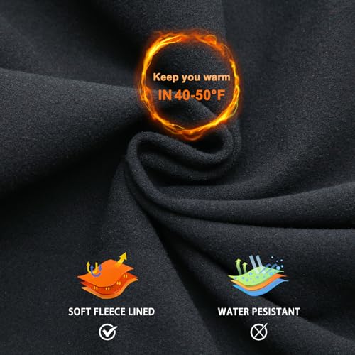 ANIVIVO Women's Knee Length Fleece Lined Leggings with Skirt, Winter Warm Skirted Leggings for Women Zipper Pockets2