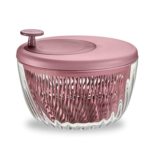 Guzzini - Spin&Store, Essoreuse à Salade avec Couvercle - Fabriqué en Italie - Mauve - 26 cm - 170900272