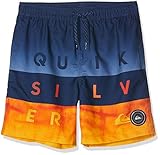 Tejido súper suede Quiksilver Word Block Shorts, Niños, Medieval Blue, M