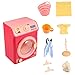 1set Washing Red Funny Electric Without Mini Machine Play Simulation House
