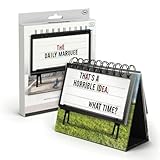 Genuine Fred Daily Marquee Desktop Flipchart, 52 Witty Signs, Fun & Functional Desk Accessories for Home or Office, Funny Gift for Coworkers, Office Gifts