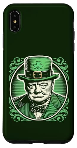 Funny St Patricks Day Patriotic Irish Winston Churchill Coque pour iPhone XS Max