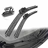 5. Effiziente Reinigung, optimale Sicht: Unsere Scheibenwischer bieten optimale Sicht, indem sie Staub, Schmutz oder Ablagerungen effizient von Ihrer Windschutzscheibe entfernen. Diese aus Gummi gefertigten Wischerblätter funktionieren bei allen Wetterbedingungen, wie Regen oder Schnee, gut und sorgen für klare Sicht während der Fahrt für Ihre sichere Fahrt.