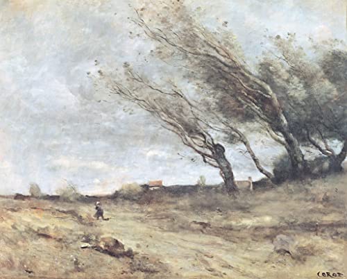 Décoration Maison Toile Photo d'art Mural Le Coup de vent Jean Baptiste Corot