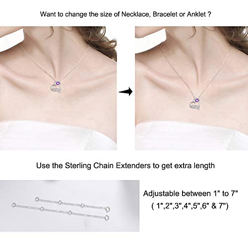 Dorella Sterling Silver Necklace Extenders Chain Set Of 2 Pcs Pack 3" 4" - Solid 925 Sterling Silver Fine Chain Dianty Durable Adjustable #TOP1