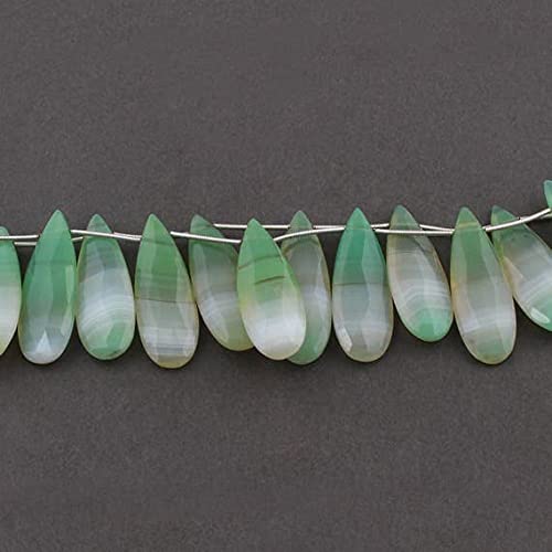 Perles chrysoprase et chalcédoine facettées pour colliers de mariage raffinés