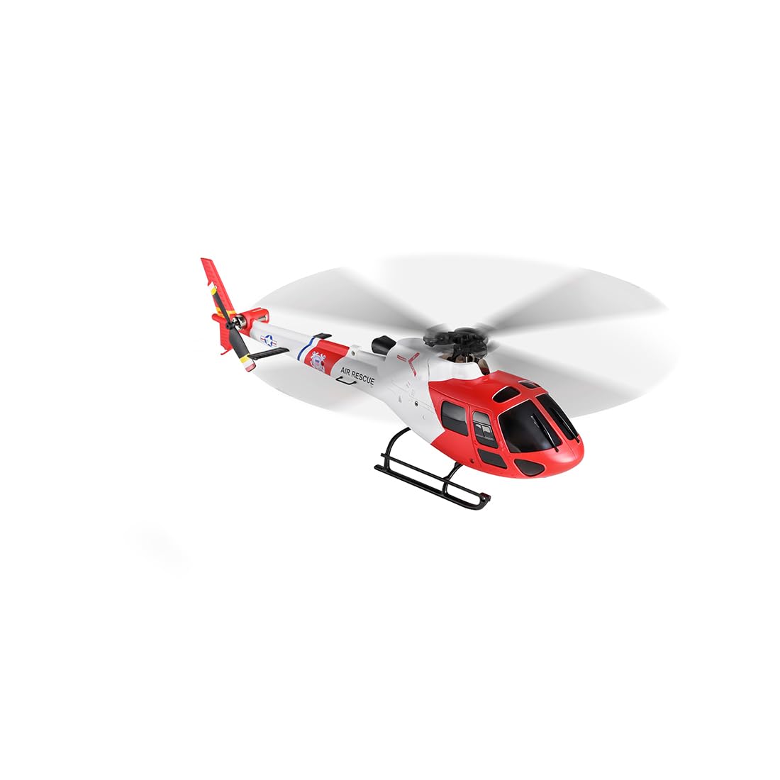 WL AS350 Ferngesteuerter Hubschrauber, 2.4G 4-Kanal 3-Blatt-Flybarless RC Helikopter mit Gyro, Altitude Hold, Optical Flow Positioning, Start mit Einer Taste, RC Flugzeuge Geschenk für Erwachsene K150