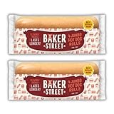 Jumbo Hot Dog Buns Rolls Pre-Cut Baker Streets (2 bags of 4 (Total 8 Buns))