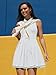 ATTRACO Golf Outfits for Women Polo Dresses Sleeveless Pleated Tennis Dress with Contrast Binding White L