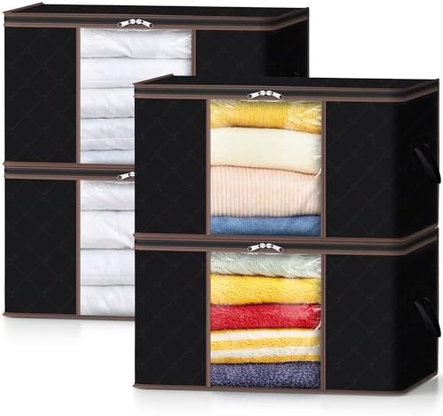 TOILINUX Lot de 12 cubes de rangement pliables en polypropylène avec poignée - 3