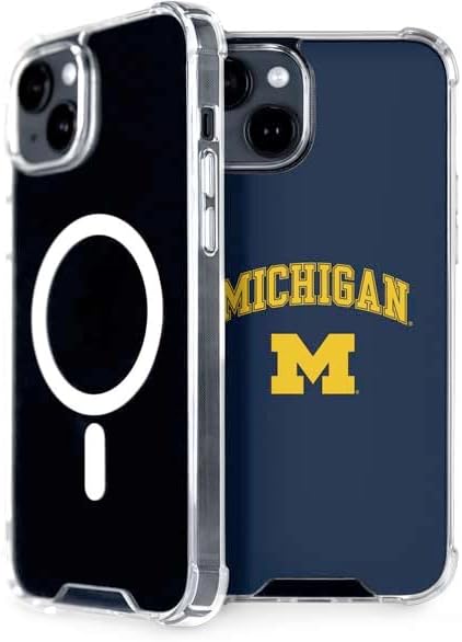 Skinit Phone Case Compatible with MagSafe iPhone 13 - Officially Licensed University of Michigan M Logo Yellow Design