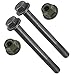 Caltric 2x M10 X 1.25 Hex Flanged Screw Bolt with Nut compatible with Polaris 7518560 7519043 7547333