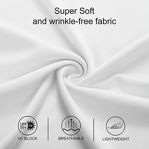 Women's Active Dry-Fit Quarter Zip Long Sleeve Upf 50+ Sun Protection Tops Workout Outdoor Uv Shirts P13-White-L #TOP4