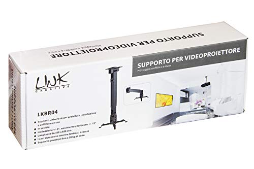 Soporte proyector pared regulable Link Accessori LKBR04 negro orientable de 43 a 65 cm 7