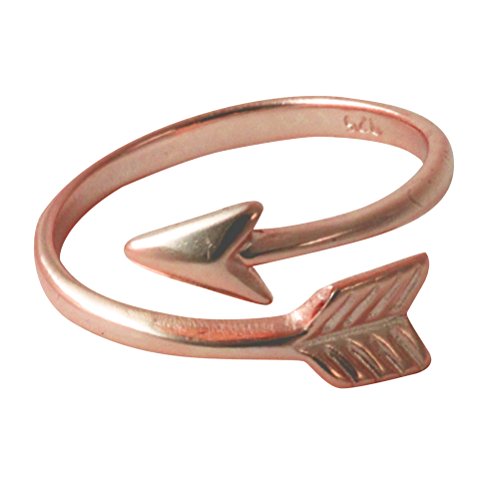 apop nyc Sterling Silver Chevron Arrow Wrap Ring (Size 7, Rose-Goldtone-Silver)