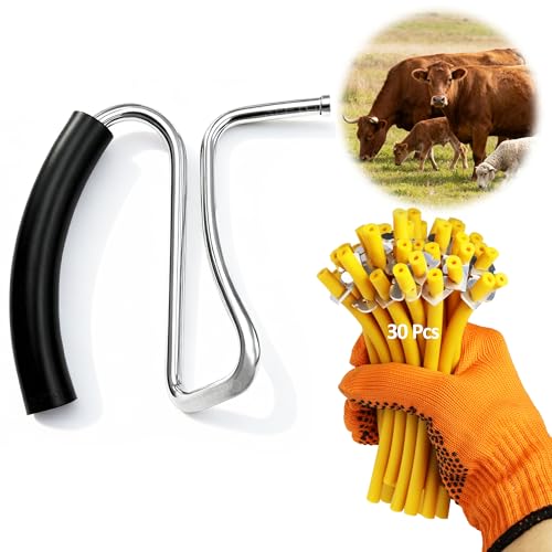 California Castration Stainless Steel Bander & Bands (30 pack) Bloodless Castration Banding Tool Only for Animal Cast Easy to Use (16)