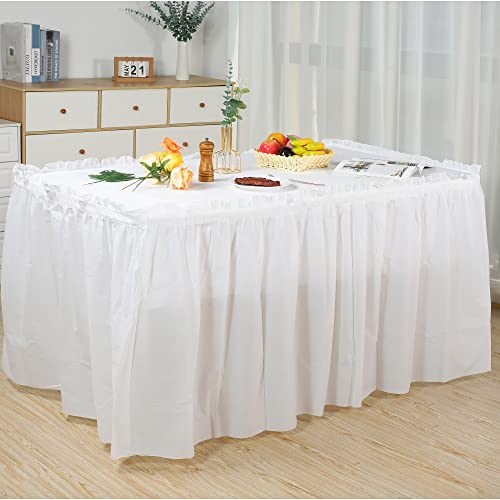Frtzal SKIRT S For Rectangle Tables With 5 Pack Table Cloths, Blue Tableskirts And 54 Inch X 108 Inch Tablecloths, Disposable Tablecloth Skirt Table Covers thumb #5