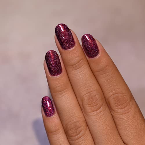 Image of ILNP Broadway - Saturated Wine-Red Ultra Holo Nail Polish