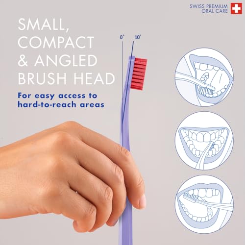 Curaprox CS 3960 Super Soft Toothbrush– Adult Gum and Tooth Care | Super Soft Curen® Filaments for Gentle Cleaning | Assorted Colours, Single Pack | Made in Switzerland - Image 4