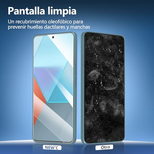Miniatura 8 de New C 3 Piezas, Protector Pantalla Para Xiaomi Redmi Note 13 Pro 5g 4g, No Compatible Redmi Note 13 Pro Cristal Templado Antiarañazos, Antihuellas, Sin Burbujas, Ultra Transparente, Ultra Resistente