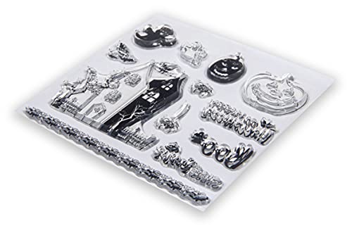 Rayher Clear Stamps-Halloween, 102.5x97mm, 13 Motifs, tab-Bag 1sheet, 50252000, Photopolymer, Natural, 15 - Image 3