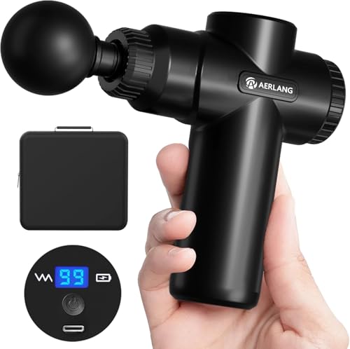AERLANG Mini Massage Gun,Muscle Deep Tissue Massager Gun, Handheld Percussion Back Massager...