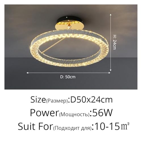 Luminaire suspendu forme d'anneau réglable télécommande salon - 2