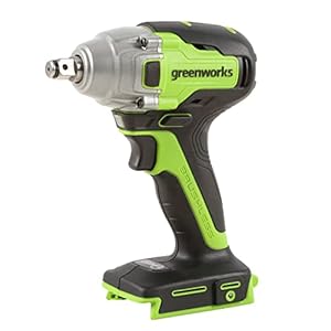 Greenworks GD24IW400 Akku Schlagschrauber mit bürstenlosem Motor, 0-2800 U/min, 0-4000ipm, 400Nm Drehmoment, 1/2″ Adapter OHNE 24V Akku & Ladegerät, 3 Jahre Garantie