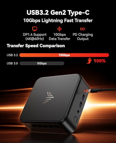 undefined KAMRUI E3B Mini Gaming PC, Mini PC AMD Ryzen 7 7730U (Beat Ryzen 7 5825U, Max 4.5GHz 8C/16T) Micro Desktop Computers 16GB RAM 512GB SSD, WiFi 6, BT5.2, Triple Display 4K@60Hz for Office Home の商品画像 6
