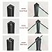 Viuseo Heavy-Duty Glass Railing, 304 Stainless Steel Glass Railing Post with Spigot Slots & Sturdy Base, Balcony, Stairway, Deck, Patio (No handrails) Black Corner Post 41in