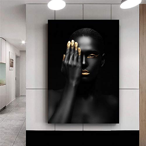 Affiche femme africaine art mural scandinave inspirant et chaleureux 70x100