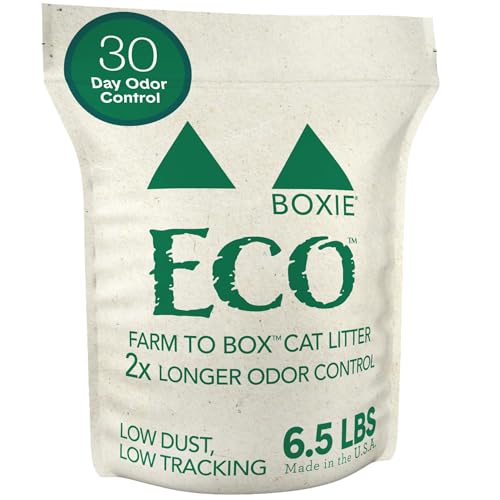Boxie® Eco™ Farm to Box Sustainable 30 Day Odor Control Clumping Cat Litter, 6.5lb Boxiecat 99.9% Dust Free Plant-Based Kitty Litter