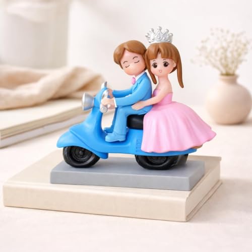 Image of CraftVatika Valentines Day Gift for Husband Wife Girlfriend Boyfriend, Valentine Love Couple on Scooter Ride Statue Showpiece Home Decorative Items for Tabletop, Room Office Decor Bedroom Items