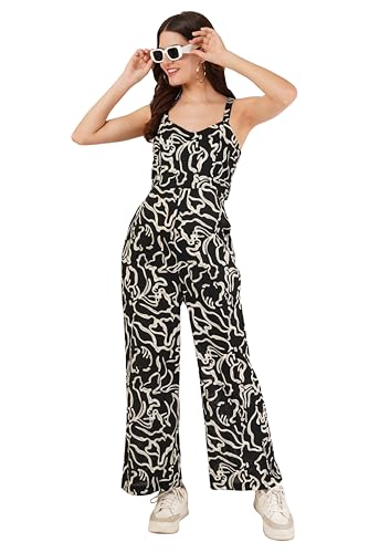 Image of COTLAND Fashions Jaipuri Cotton Abstract Printed Sleeveless Jumpsuit for Women