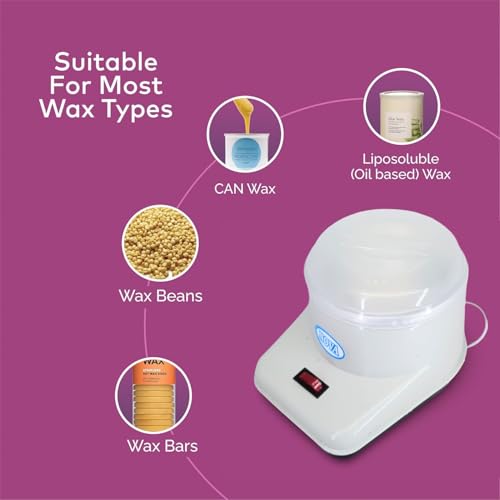 Image of Wax Kit Wax Heater Machine Waxing Kit Combo Wax Machine Chocolate Cream Wax (550 gm) Aloe Vera (550 gm) Strips (70pcs) Spatula(Kinfe),Sponge) | Hair Removal Waxkit (Waxing KIt)