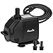 KEDSUM 580GPH Submersible Pump, 35W Ultra Quiet Water Pump with 6ft High Lift, Fountain Pump with 5 ft Power Cord, 2 Nozzles for Fish Tank , Pond , Aquarium, Statuary, Hydroponics
