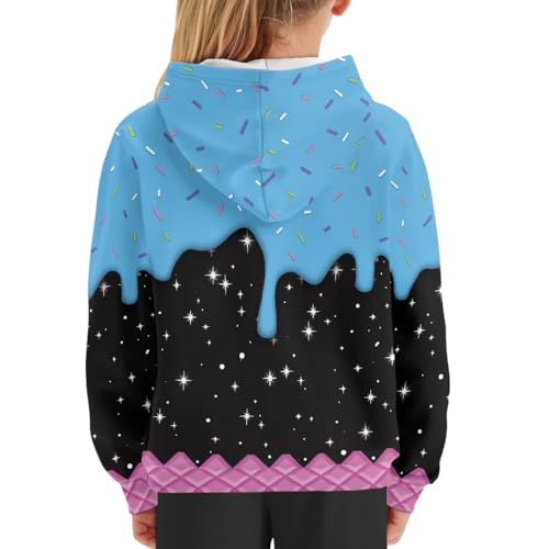 Image of Coloranimal Unisex Girls and Boys Long Sleeve Hoodies Hoody Athletic Pullover Sweatshirts Tops Age 6-16year