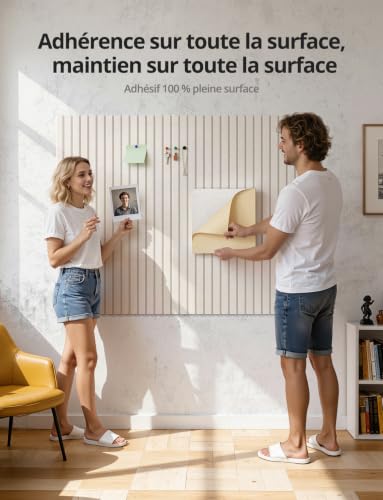 Kuchoow Tableau Mural Feutre Feutrine Mood Board Panneau Affichage Beige – vue 2