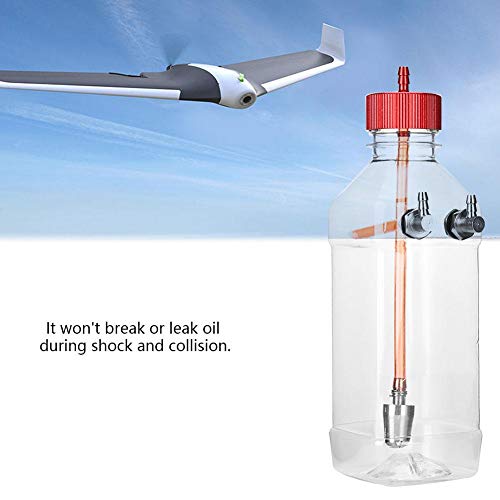 SUNWOW RC Engine Gas Fuel Tank, Remote Control Model Accessory Parts Transparent Plastic Fuel Tank for RC Airplane(360ml(26-40CCFor Aircraft)) - Thumbnail 4