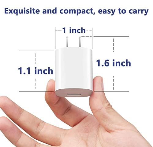 Usb Wall Charger Gkw 5W Power Adapter Compatible With Apple Iphone 13 12 11 10 8 7 6S 6 5 Se Xs Max Xr X Se 2020 2022 Galaxy S7/S6/S5 Edge Kindle 3-Pcs White (Cable Not Included) #TOP6