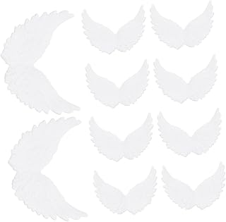 BESTOYARD 10 Peças Asas De Artesanato De Natal Decoração Asas De Vestuário Asas De Anjo Pequenas Asas De Asa DIY Para Projetos De Artesanato Acessório DIY Asas De Anjo Acessórios Variedade