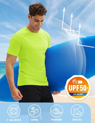 MAGCOMSEN Men's Short Sleeve UPF 50+ T-Shirt Swim Quick Dry Rash Guard Athletic Surf Shirts Performance Water Shirts2