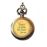 wizard of oz cast sydney Here's No Place Like Home-Wizard of Oz Quote-Oz Jewelry-Dorothy Zitat - Ruby Slippers - Homesick Geschenk Taschenuhr Halskette Bibelzitat Anhänger religiöse Taschenuhr Halskette