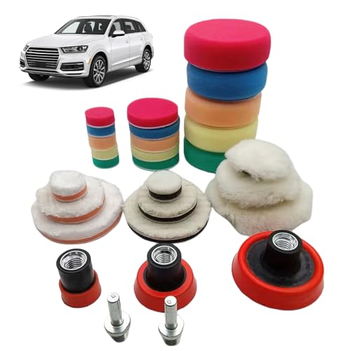 Kit de polissage de voiture tampon support filetage et disques de ponçage pour perceuse