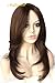 Auflaund Natural Straight Brown Wig Side Part Long Daily Use Hair Wigs with Natural Wave for Women Stunning Heat Resistant Fiber Hair Wig Up to 150 Degree (HST33#/30#)