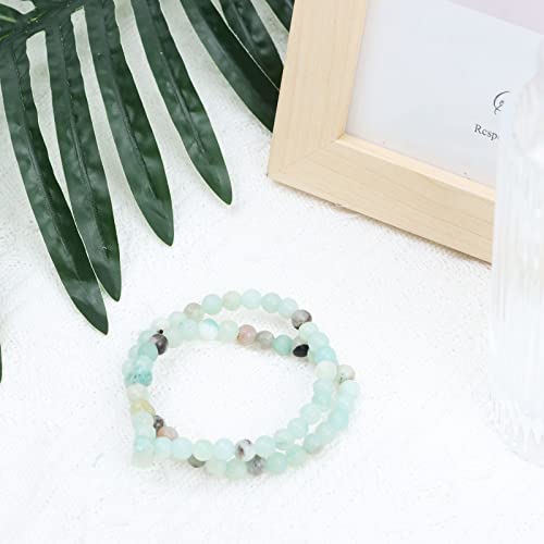 240 PCS 6mm Natural Stone Beads Semi-Finished Natural Stone Loose Beads, Polished Round Stone Beads Healing Power Gemstone for Jewelry Accessories DIY Bracelets Necklaces Making(Natural Color) - Thumbnail 5