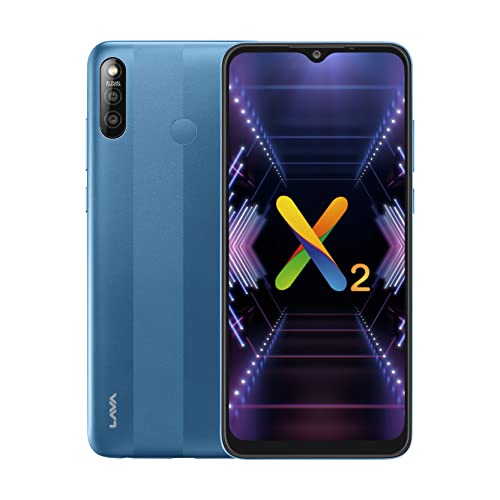 Lava X2 (2GB RAM, 32GB Storage)-Striped Cyan