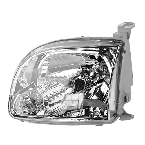Image of TRQ Driver and Passenger Side Headlight Assembly Set Chrome Bezel Compatible with 05-06 Toyota Tundra Extended Cab 05-06 Tundra Regular Cab